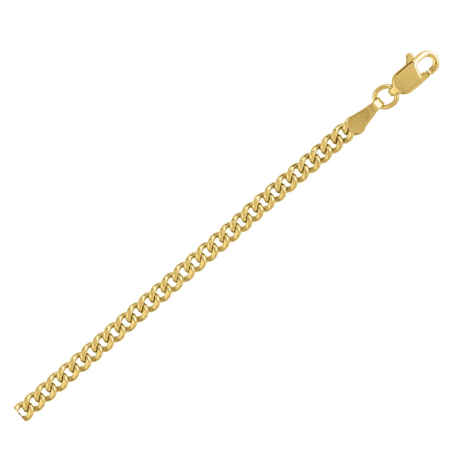 14k Yellow Gold Light Gourmette Chain (2.80 mm) in a sleek high-contrast midnight luxury editorial style