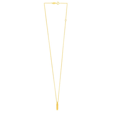 14K Yellow Gold Helium Initial I Pendant