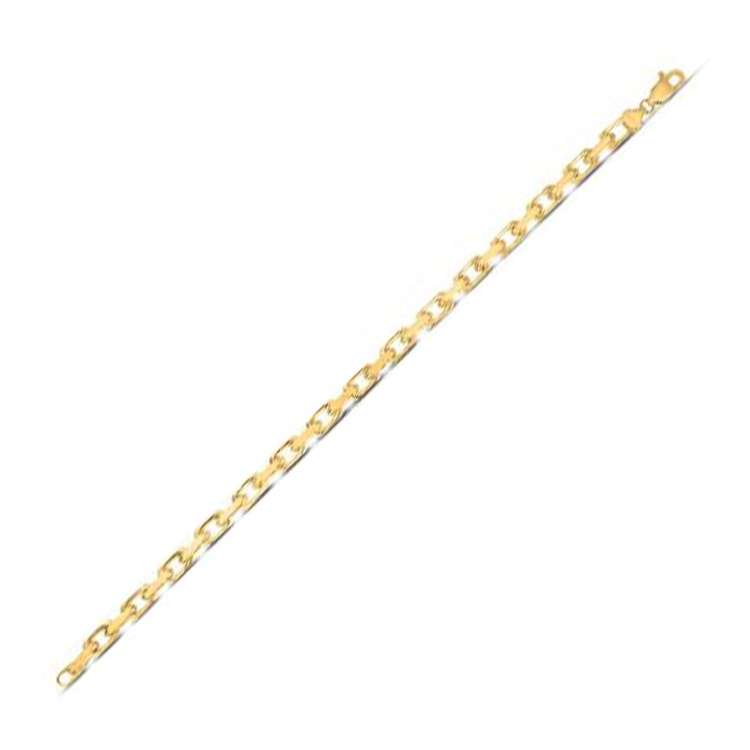 14k Yellow Gold French Cable Link Chain (4.80 mm) in a sleek high-contrast midnight luxury editorial style