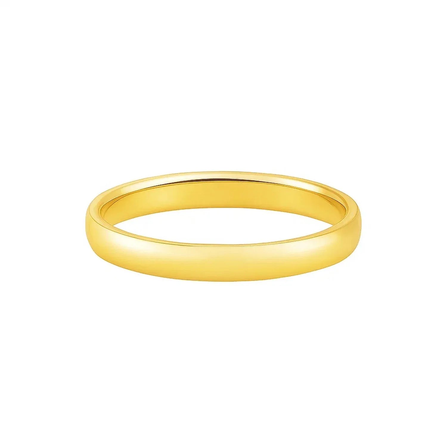 14k Yellow Gold Comfort Fit Wedding Band(3.00 mm) - Peelerie