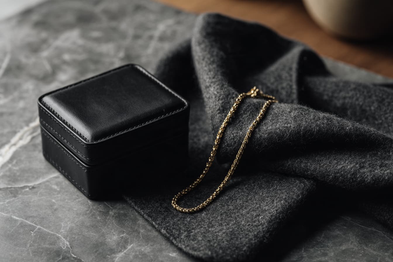 Leather box and Mens Franco Chain - peelerie