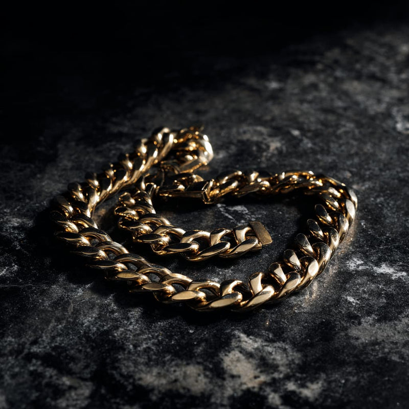Solid 14K gold shown in macro detail