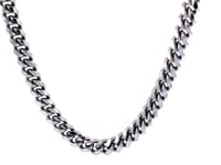 Chaîne Miami cubaine en argent sterling plaqué rhodium (5,60 mm)