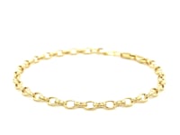 Bracelet Rolo ovale en or jaune 14 carats (3,20 mm)