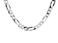 Chaîne Figaro en Argent Sterling Plaqué Rhodium (5,40 mm)