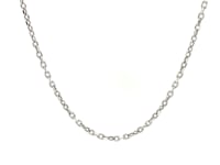 Chaîne maille forçat en argent sterling plaqué rhodium (1,50 mm)