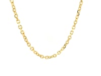 Chaîne maille gourmette diamantée en or jaune 14 carats (3,0 mm)