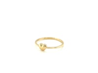 Bague en Or Jaune 14 carats avec Cœur Gonflé (1,40 mm)