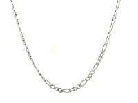 Chaîne Figaro massive en or blanc 14 carats (2,60 mm)