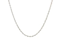 Chaîne maille gourmette ovale en or blanc 14 carats (1,50 mm)