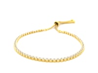 Bracelet de tennis ajustable en argent sterling avec oxydes de zirconium (5,10 mm)