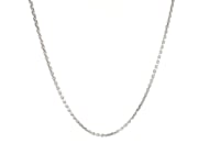 Chaîne maille gourmette diamantée en or blanc 14 carats (1,30 mm)
