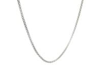 Chaîne style Popcorn en Argent Sterling plaqué Rhodium 1,8 mm