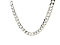 Chaîne de style gourmette en argent sterling plaqué rhodium (5,50 mm)