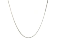 Chaîne gourmette en or blanc 14 carats 1,0 mm (1,00 mm)