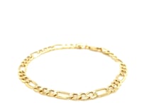 Pulsera Lite Figaro de oro amarillo de 10 k (4,70 mm)