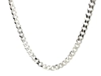 Chaîne Gourmette en Argent Sterling Plaqué Rhodium (4,70 mm)