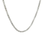 Chaîne en argent sterling plaqué rhodium style Popcorn 2,5 mm (2,50 mm)