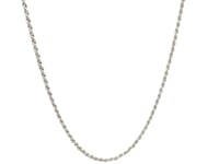 Chaîne style corde coupe diamant en argent sterling (1,40 mm)