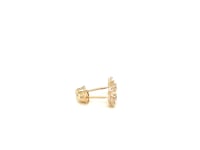 Boucles d'oreilles pour enfants en or jaune 14 carats motif fleur (5mm)