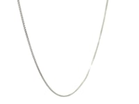 Chaîne boîte en argent sterling plaqué rhodium (0,70 mm)