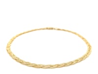 Bracelet torsadé en or jaune 14 carats (3,50 mm)