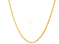 Chaîne ronde en or jaune 14 carats (1,2 mm)