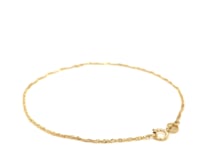 Bracelet Singapour en Or Jaune 14k (1,10 mm)