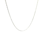 Chaîne Singapour en or blanc 14k 0,8 mm (0,81 mm)