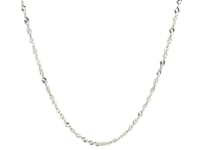 Chaîne Singapour en or blanc 14k (1,30 mm)