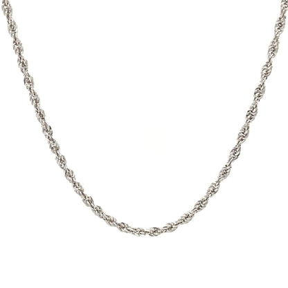 14k White Gold Light Rope Chain (2.00 mm)