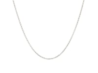 Chaîne Rollo en or blanc 14 carats, taillée au diamant (1,10 mm)