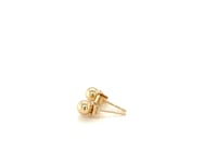 Boucles d'oreilles clous en or jaune 14 carats, style boule (4 mm)