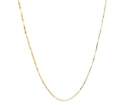 Chaîne gourmette classique en or jaune 14 carats (0,60 mm)