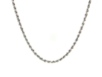 Chaîne de style corde torsadée coupée au diamant en argent sterling de 1,8 mm