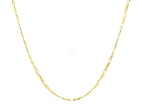 Chaîne Figaro en or jaune 14 carats massif (1,30 mm)