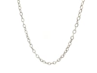 Chaîne en or blanc 14 carats avec maillons texturés (2,30 mm)