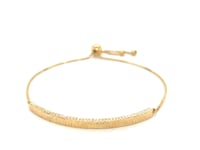 Bracelet lariat en or jaune 14 carats avec chaîne et barrette (1,00 mm)