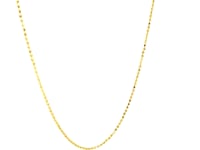 Chaîne perlée en or jaune 14 carats taillée au diamant (0,90 mm)
