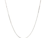 Chaîne maille gourmette diamantée en or blanc 18 carats (1,10 mm)