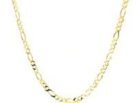 Chaîne Figaro en or jaune 14 carats massif (2,80 mm)