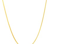 Chaîne en blé ronde diamantée en or jaune 14 carats (0,60 mm)