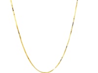 Chaîne maille forçat classique en or jaune 14 carats (0,68 mm)