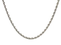 Chaîne en blé en argent sterling plaqué rhodium (2,20 mm)