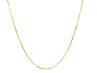 Chaîne maille forçat diamantée en or jaune 18 carats (0,80 mm)