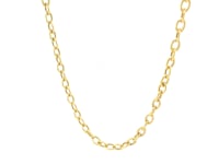 Chaîne pendentif en or jaune 14 carats à maillons texturés (3,3 mm)