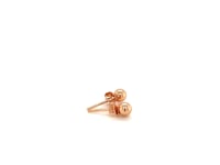Puces d'oreilles boule en or rose 14 carats (4 mm)