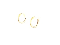 Boucles d'oreilles créoles rondes polies en or jaune 14 carats (1,3x11,5mm)