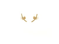 Boucles d'oreilles grimpantes courbées en or jaune 14 carats
