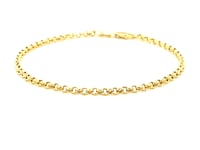 Bracelet rolo en or jaune 14 carats (2,50 mm)